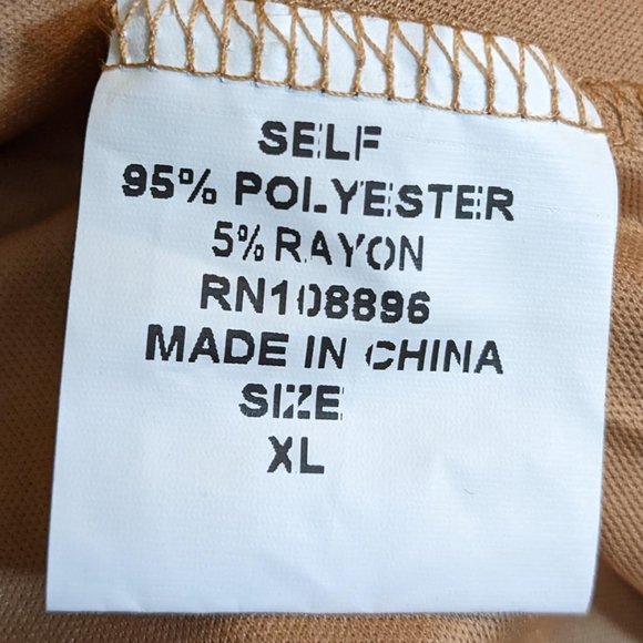 For Her NYC Navy Crochet Floral V Neckline Cap Sleeve Peplum Style Blouse - XL - Picture 12 of 13